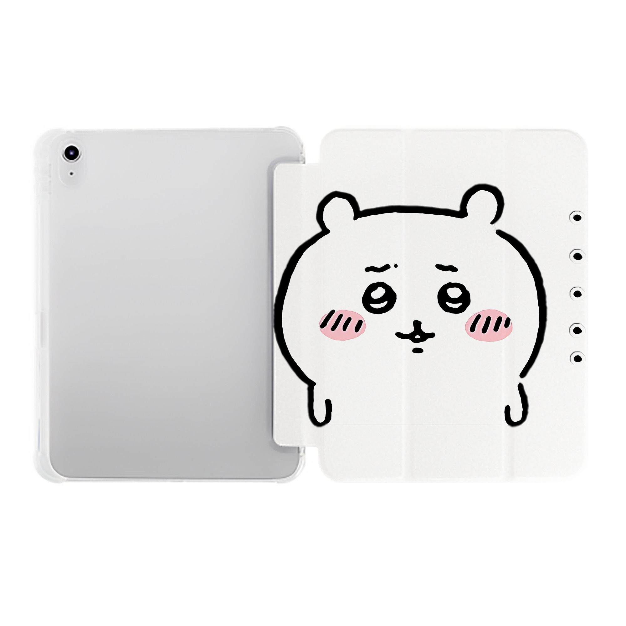 （画像用） ちいかわ ちいかわ Chii-kawa chiikawa IPad ケース ペン収納付き 三つ折りスタンド PUレザー×シリコン 対応機種9.5/10.5/10.9インチ